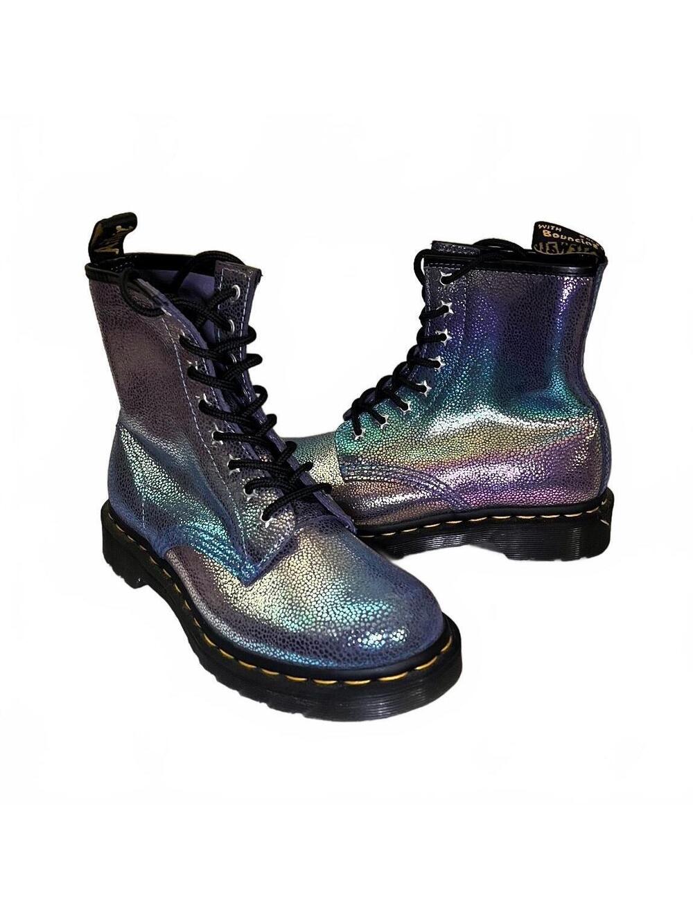 Dr. Martens 1460 Pascal Rainbow Boots Size 6